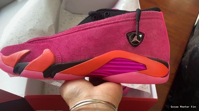 DH4121-600 14 Jordan Pink (W) Retro Shocking Low 0531